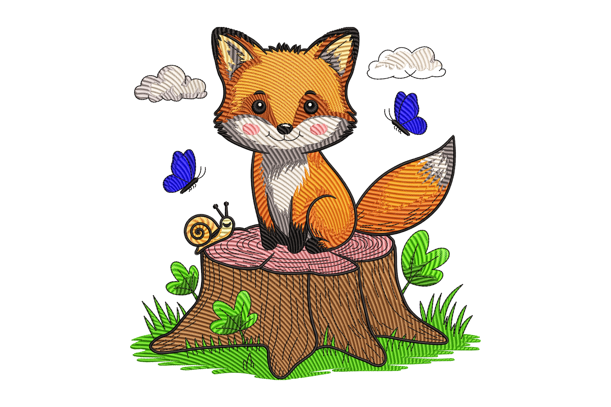 Adorable Forest Fox – Cute Woodland Embroidery Design