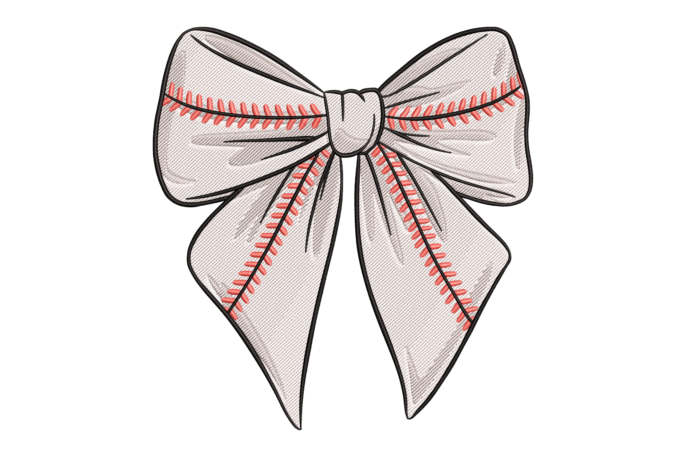 Baseball Bow Coquette – Sporty Girly Embroidery Design