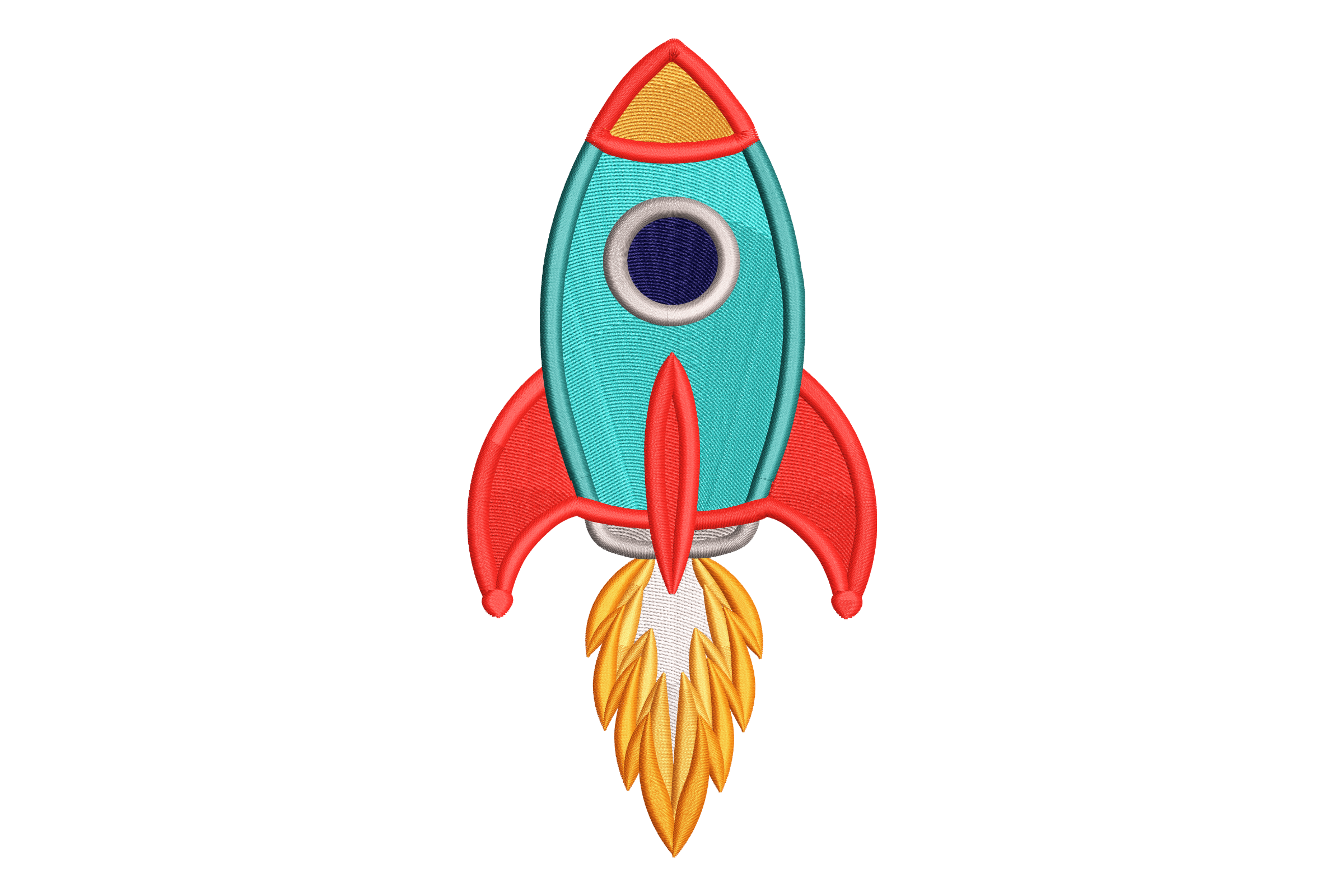 Retro Space Rocket Ship – Kids Machine Embroidery Design