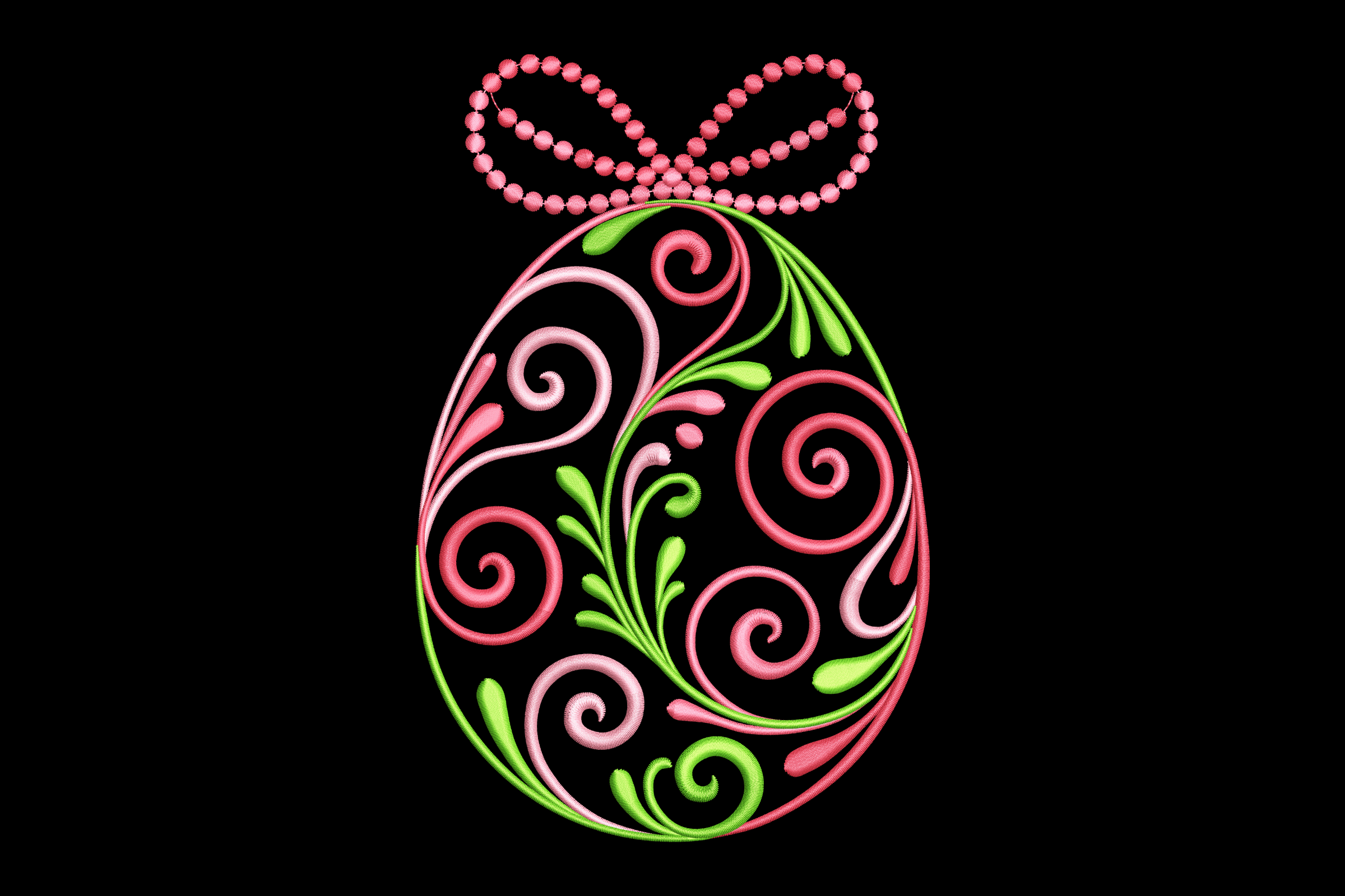 Floral Easter Egg – Ornate Machine Embroidery Design | Embroidize