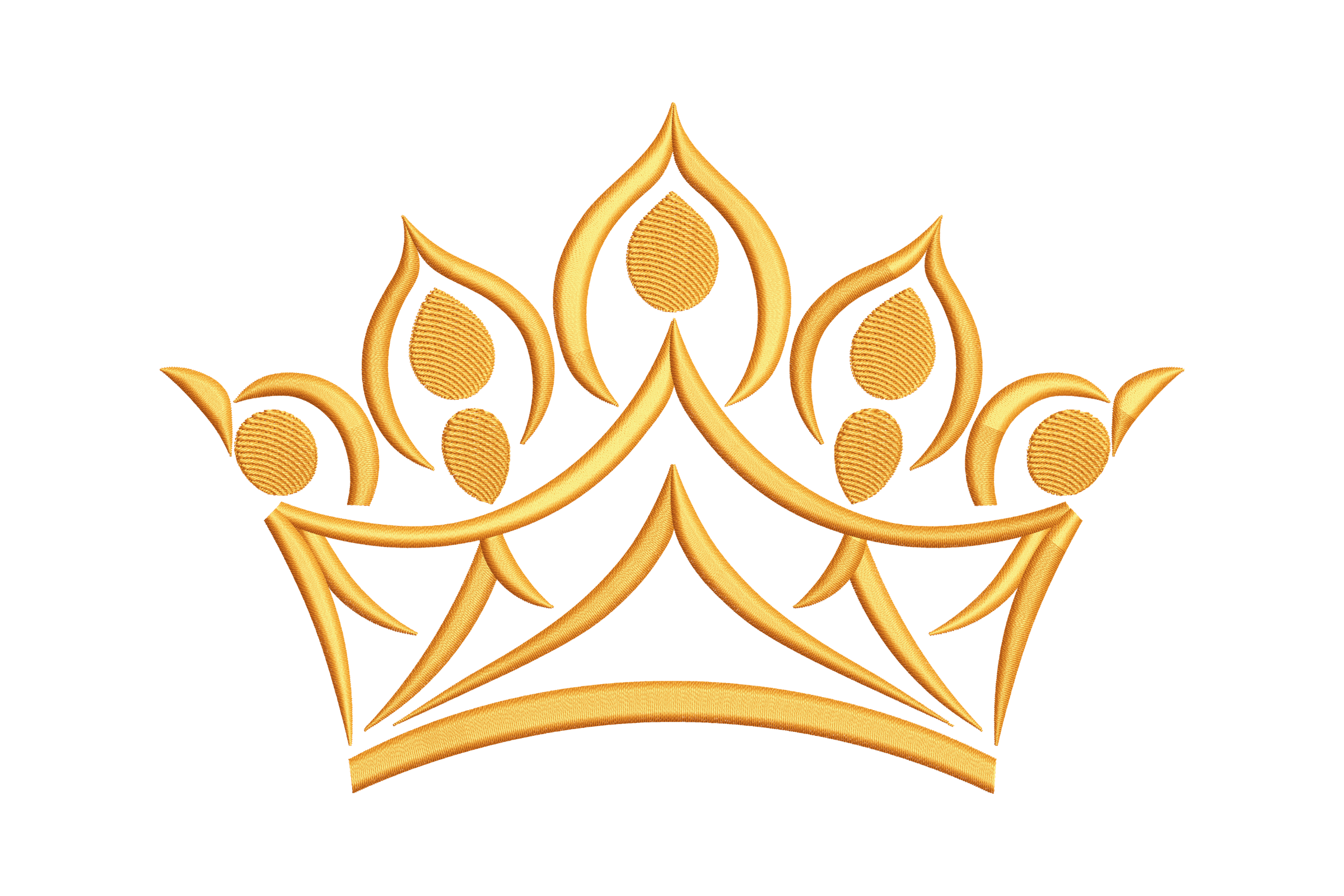 Elegant Princess Crown Line Machine Embroidery Design