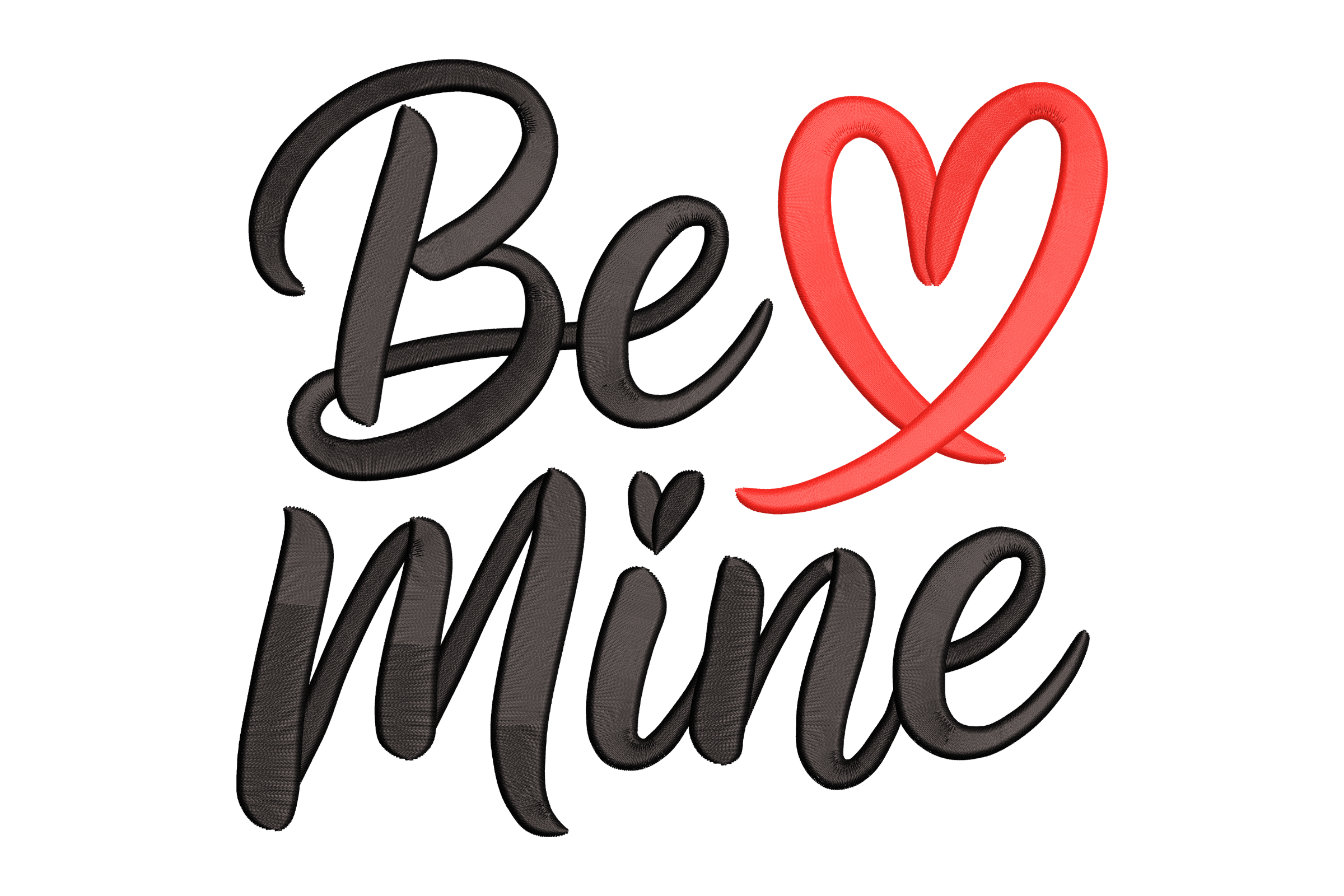 Be Mine Valentine Heart Machine Embroidery Design