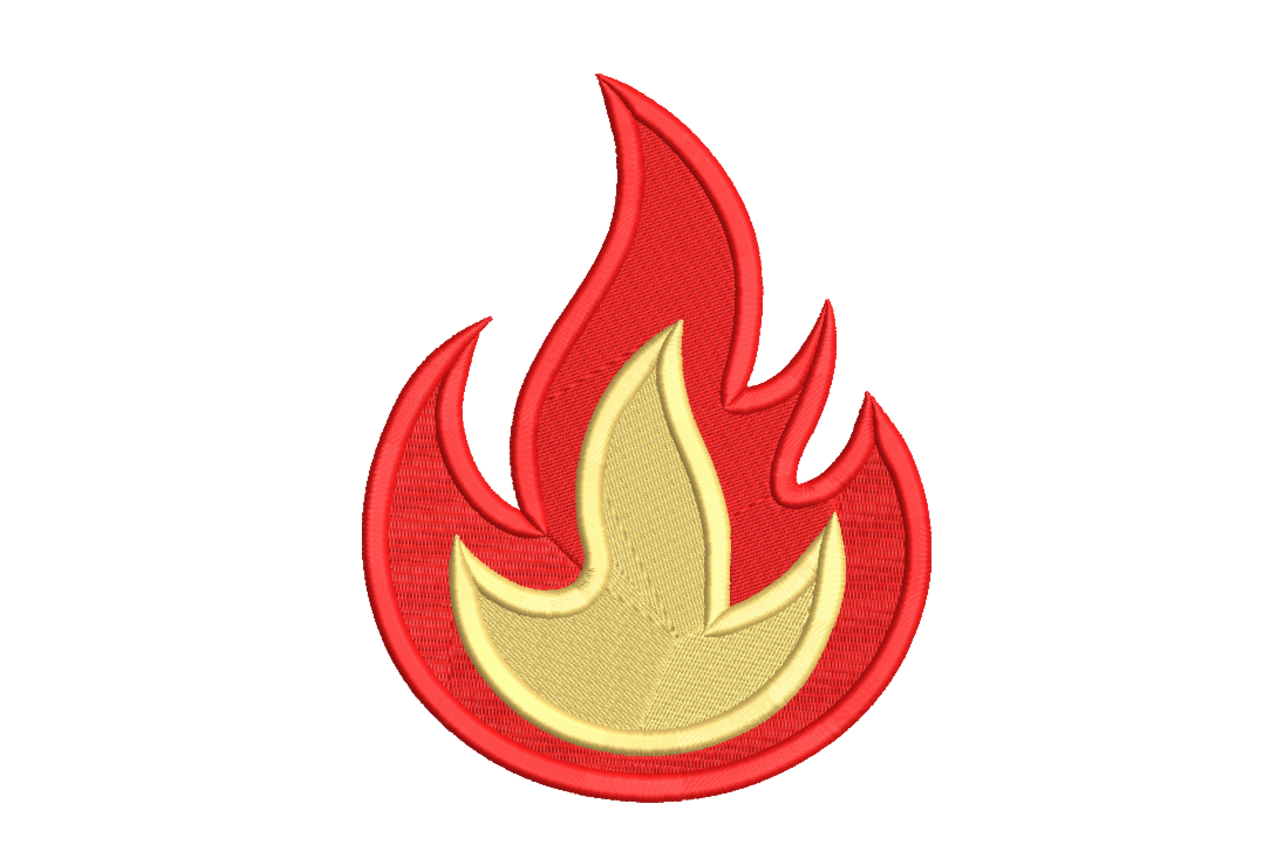 Simple Fire Flame Machine Embroidery Design