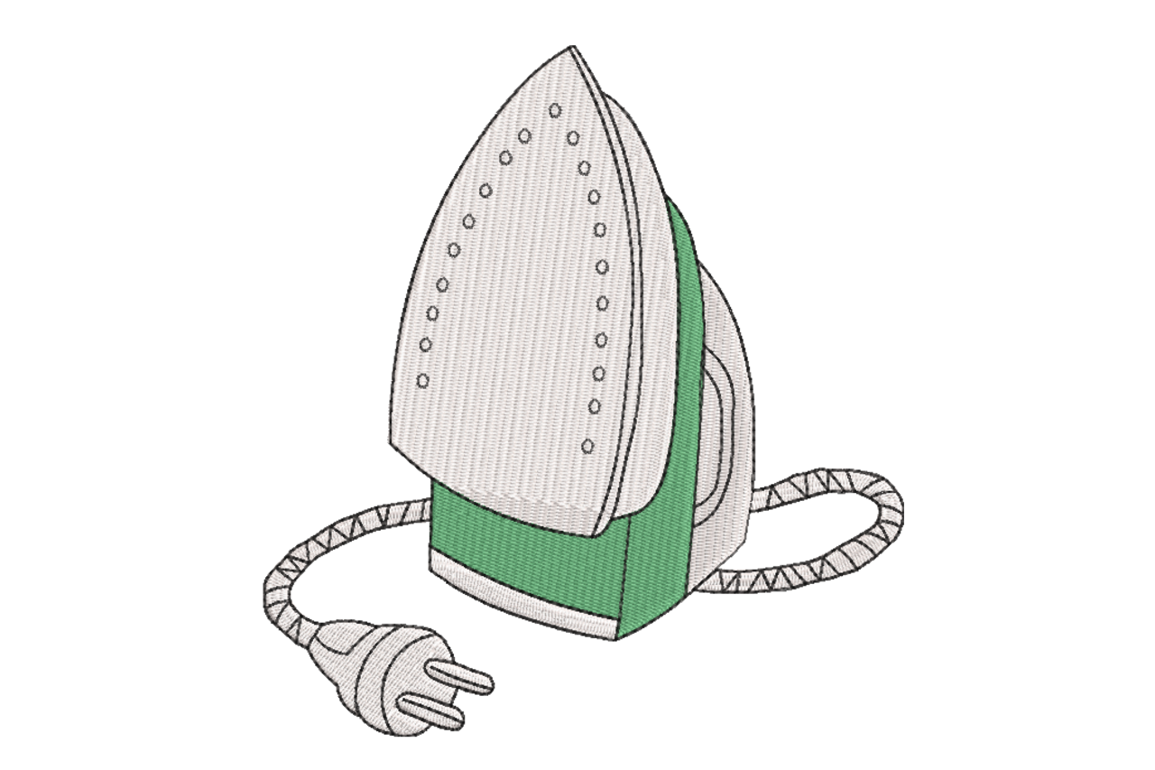 Cute Household Iron Machine Embroidery Design