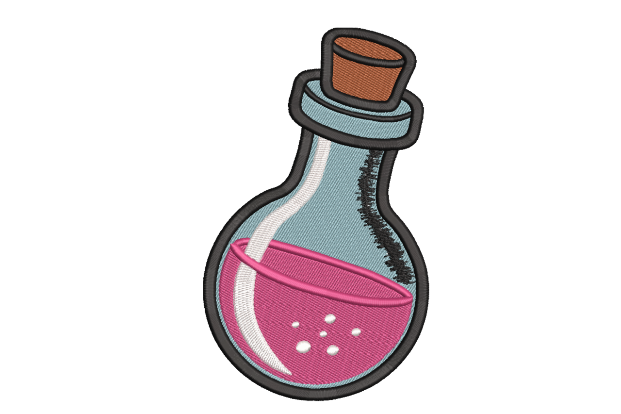 Magic Potion Bottle Machine Embroidery Design