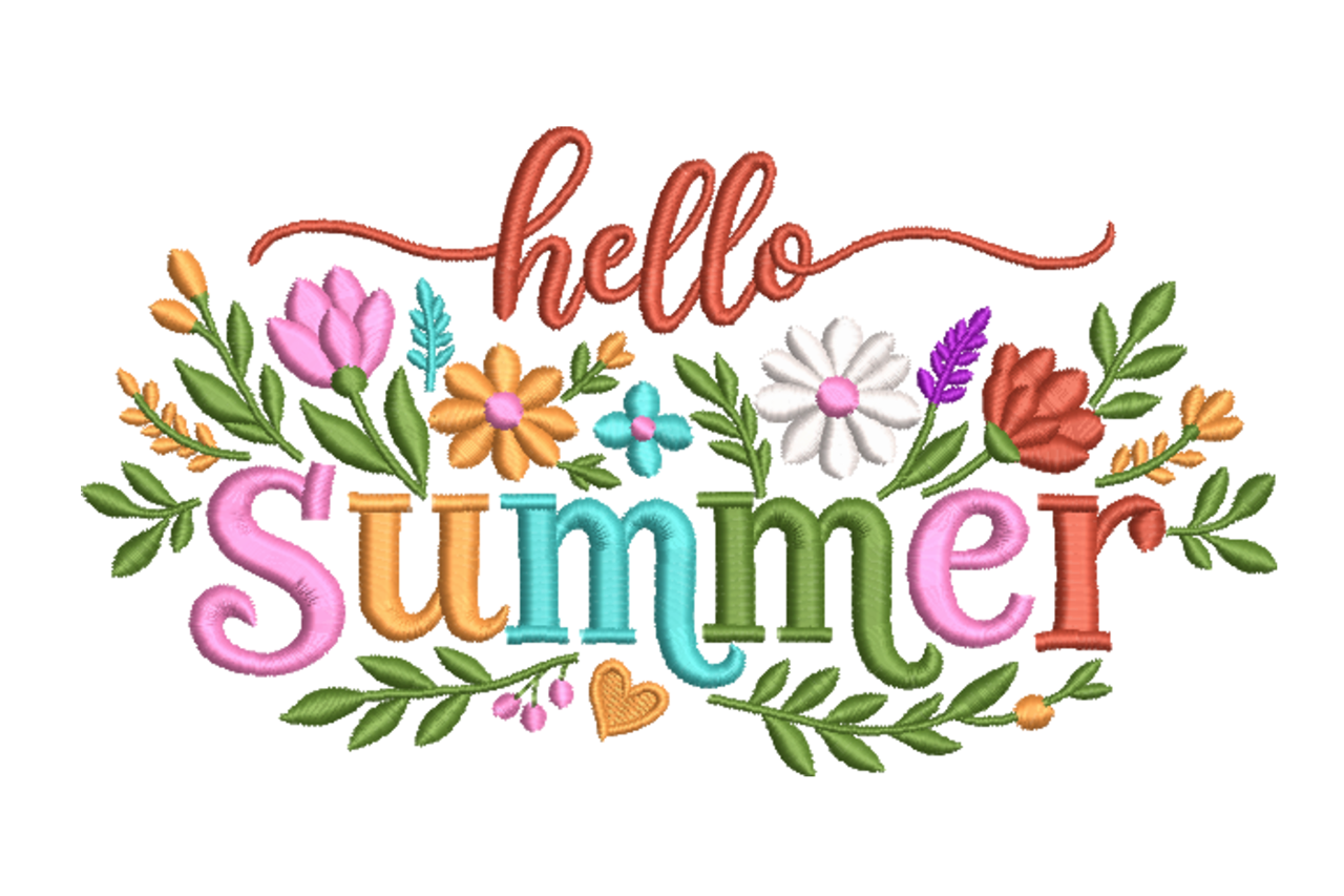 "Hello Summer Floral” is a Free Summer Machine Embroidery Design designed by Relevant Designs from Embroidize!