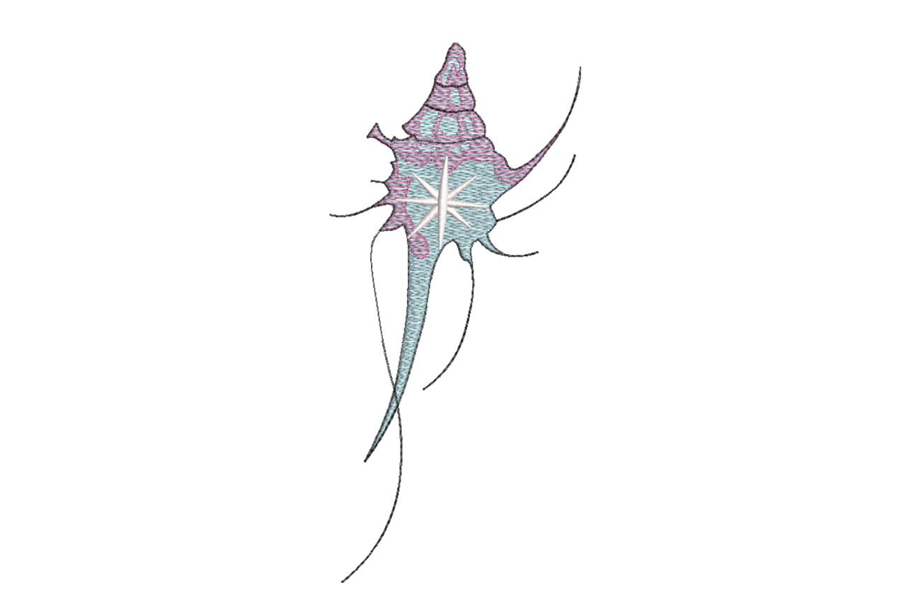 Starfish Shell Machine Embroidery Design