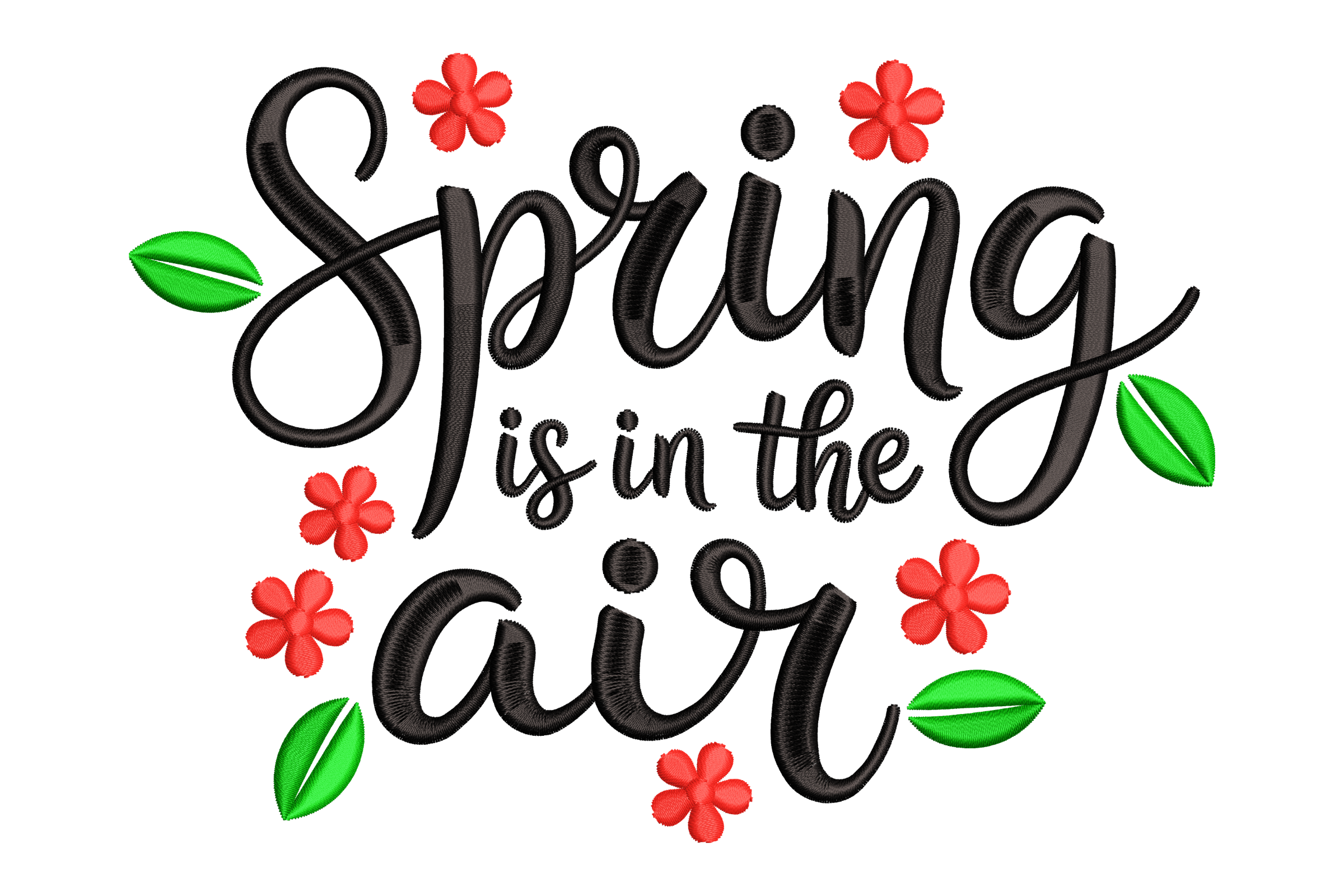 Spring Is in the Air Floral Machine Embroidery Design