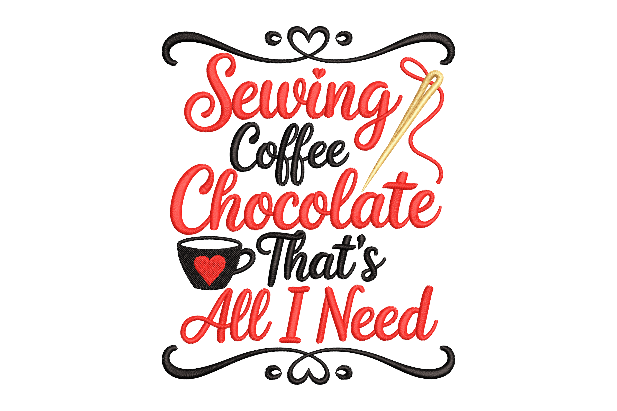 Sewing Coffee Chocolate Machine Embroidery Design