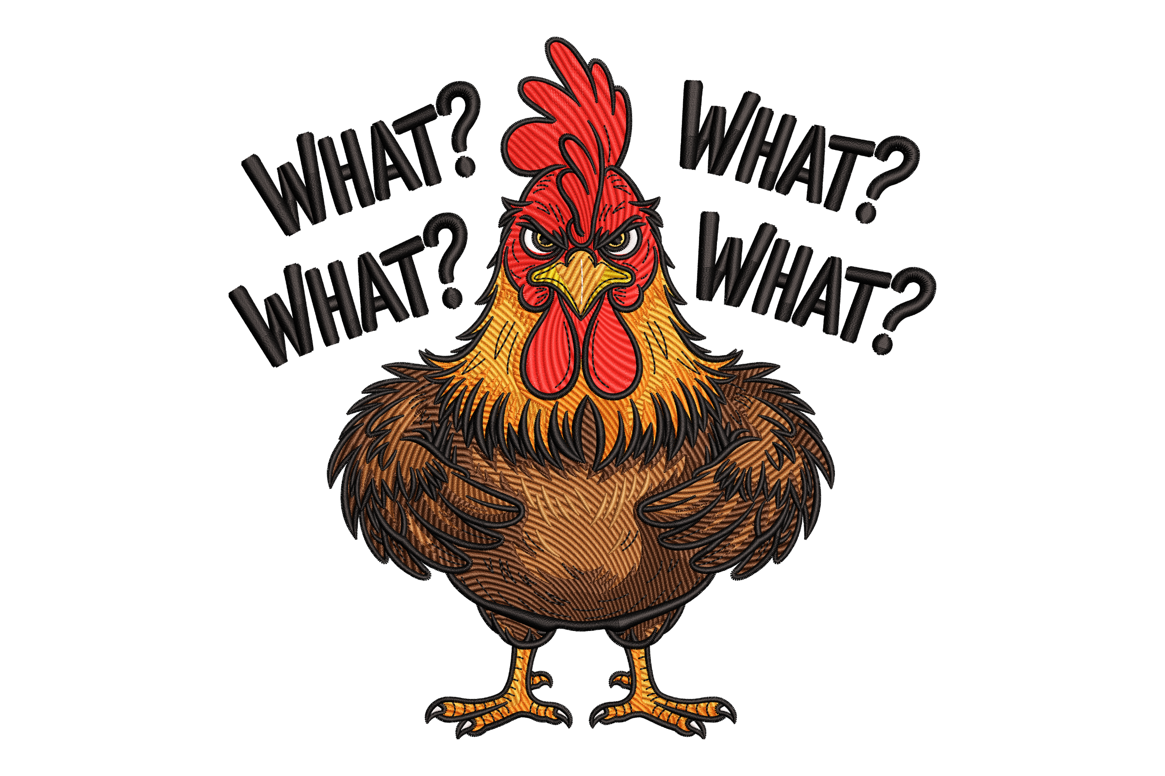 What What Chicken Machine Embroidery Design