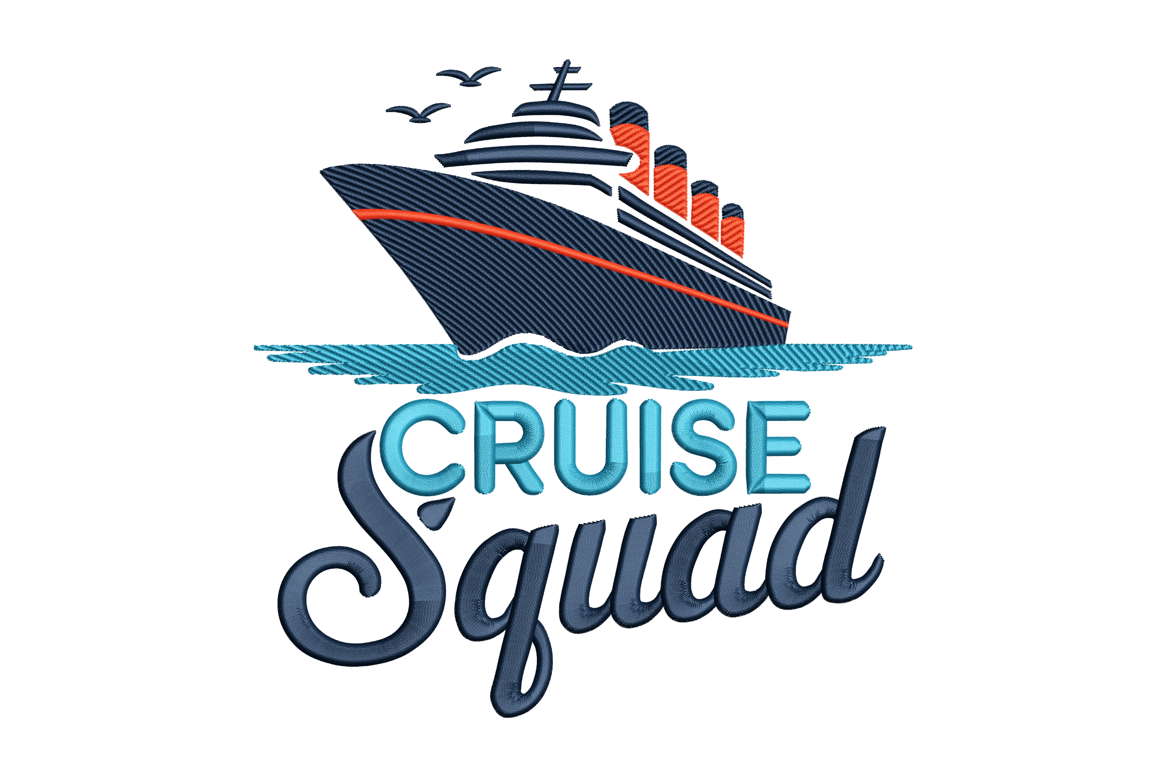 Cruise Squad Machine Embroidery Design