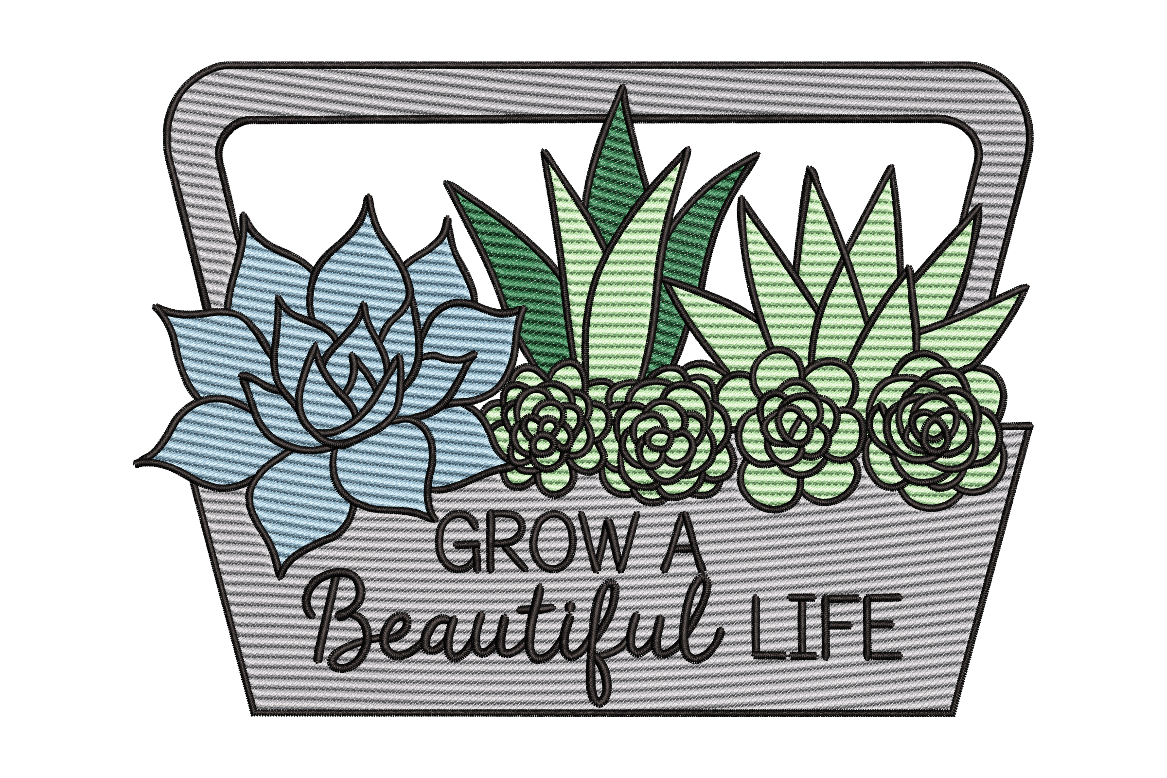 Garden Basket Grow a Beautiful Machine Embroidery Design