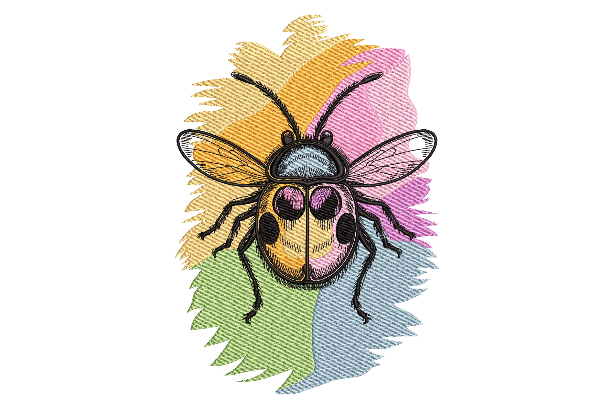 Beautifull Bee Insect Machine Embroidery Design