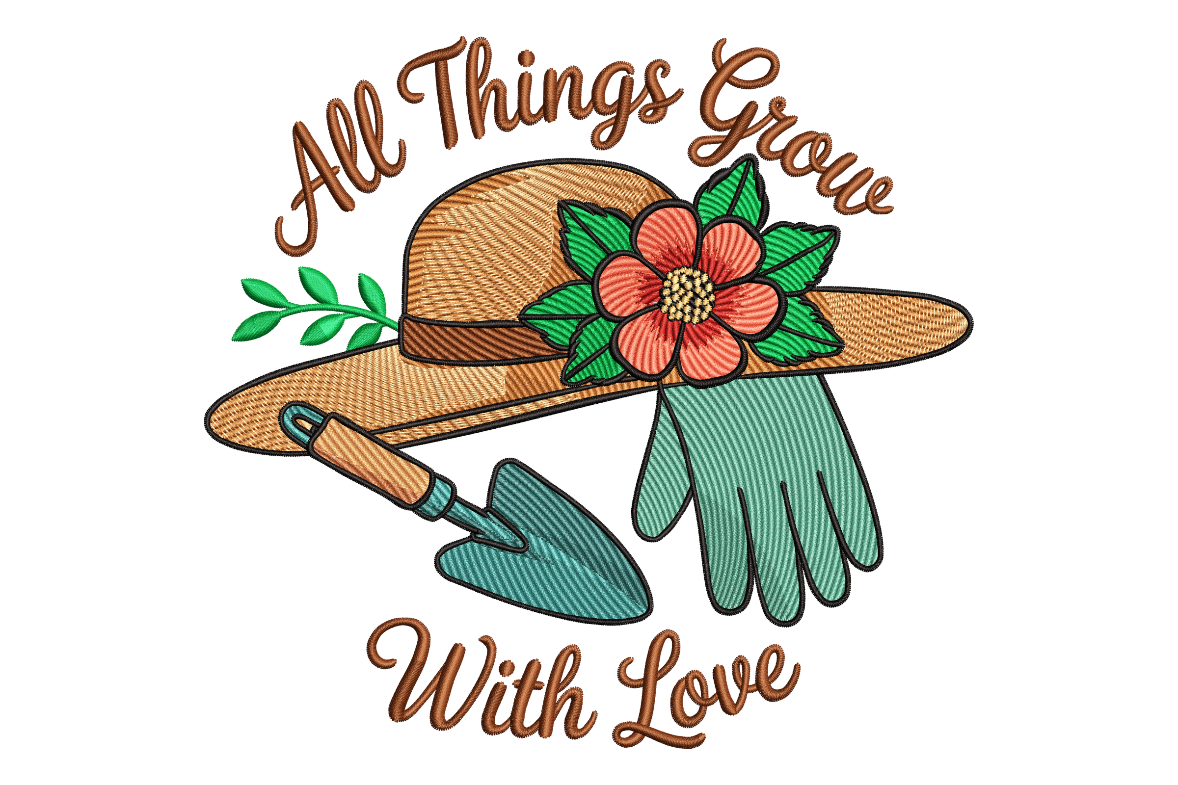 All Things Grow Love Garden Machine Embroidery Design