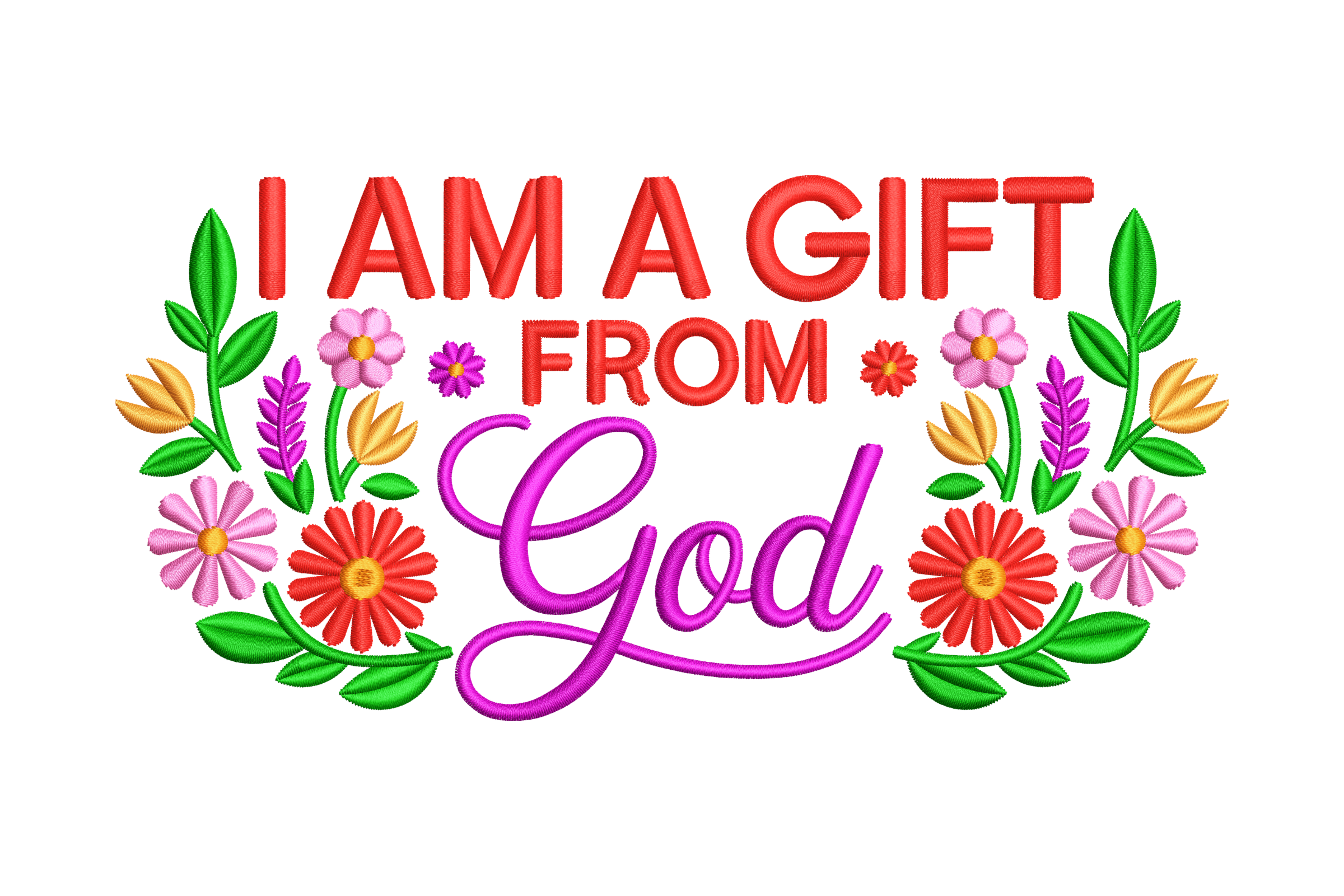Gift From God Floral Machine Embroidery Design