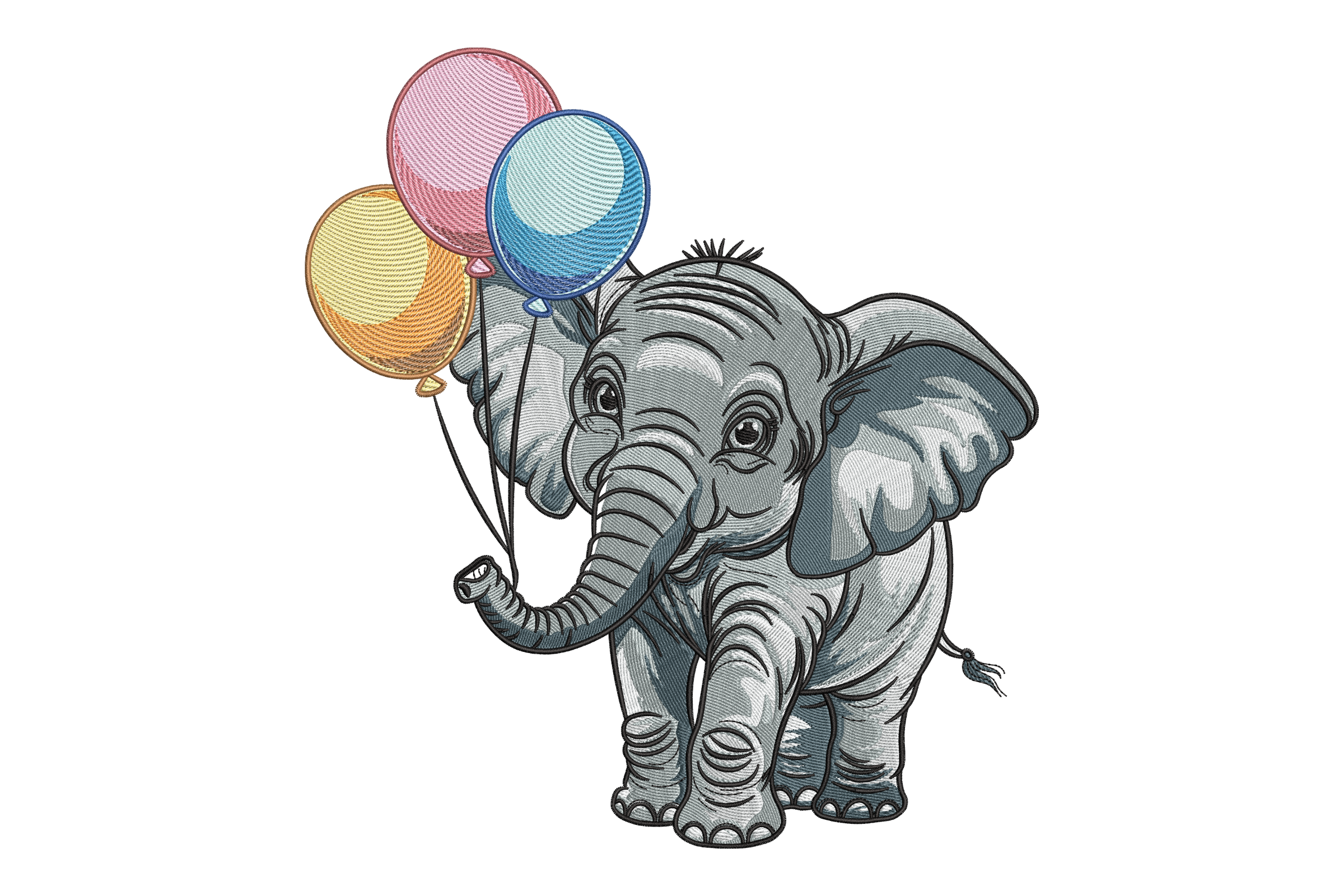 imageCute Baby Elephant with Balloon
